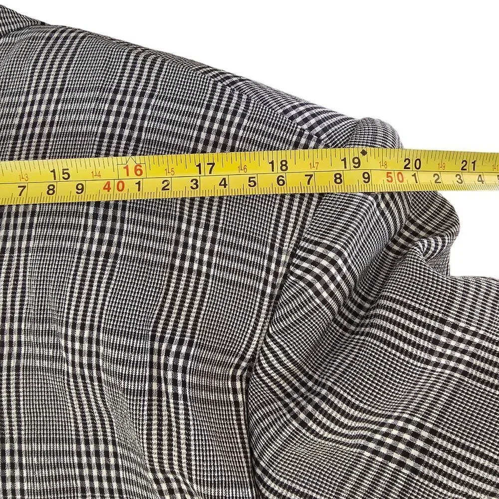 Liz Claiborne Vintage Oversized Classic‎ Doubled Breasted Blazer Plaid Women's 8